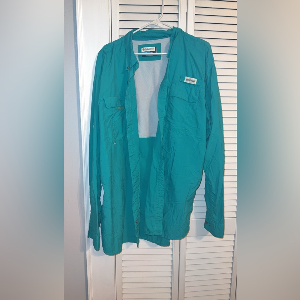 Magellan Outdoors Men's Turquoise Shirt Jacket